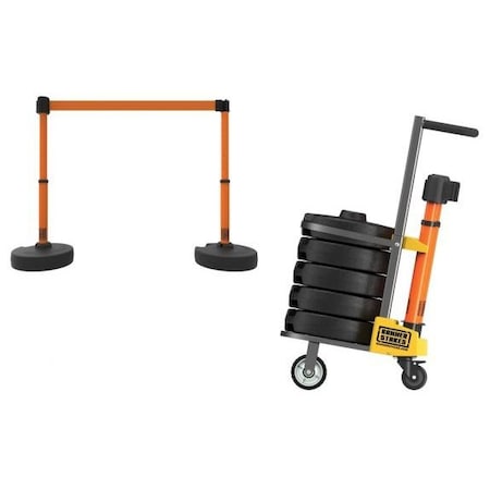 Accuform MOBILE BANNER STAKE STANCHION CART PRB911YL PRB911YL